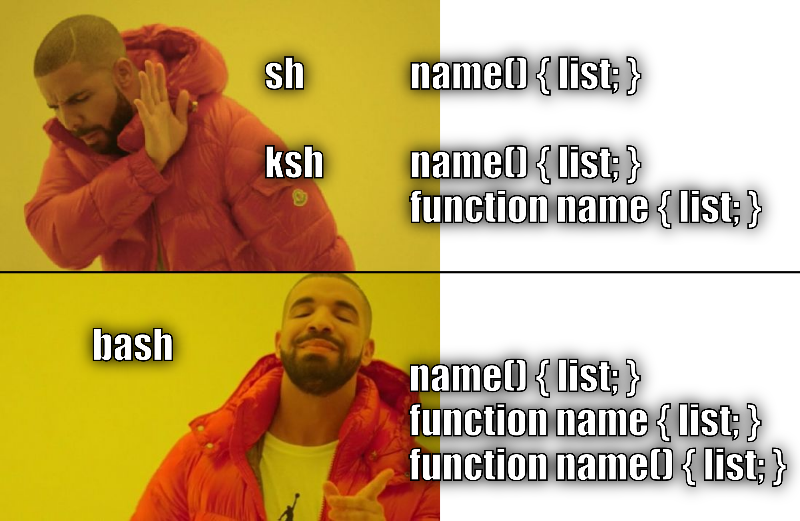 Different syntaxes for function creation.